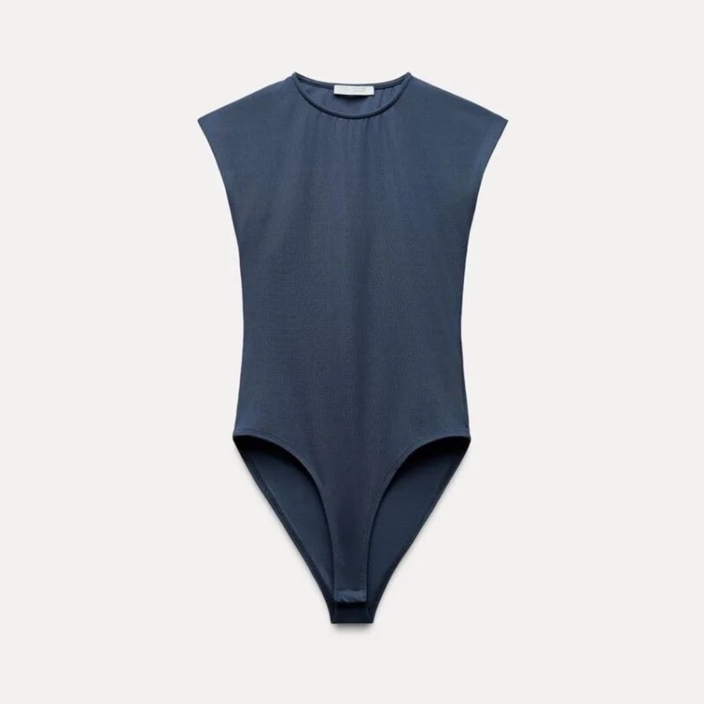 NWT Zara Blue Bodysuit Size M